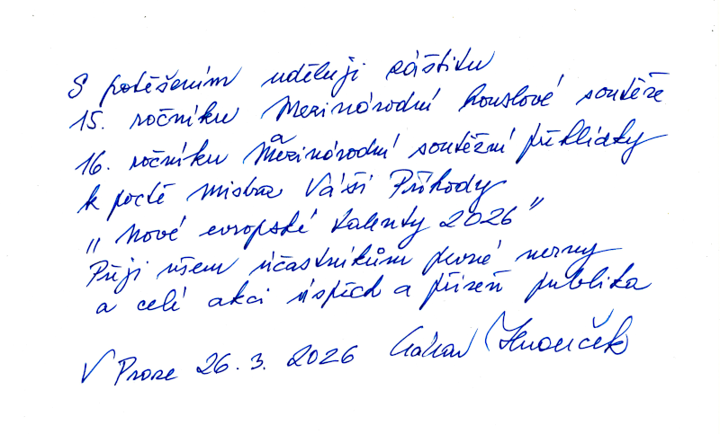 Záštita od  Václava Hudečka pro Váši Příhodu